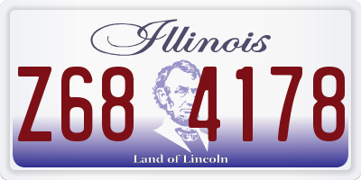 IL license plate Z684178