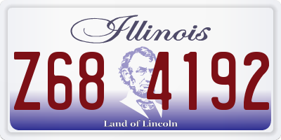 IL license plate Z684192
