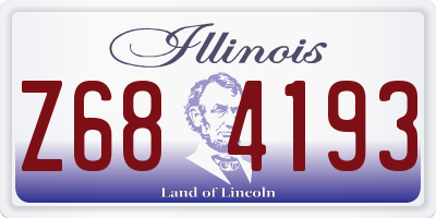 IL license plate Z684193