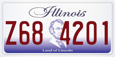 IL license plate Z684201