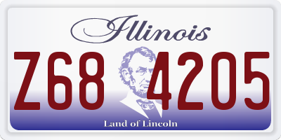 IL license plate Z684205