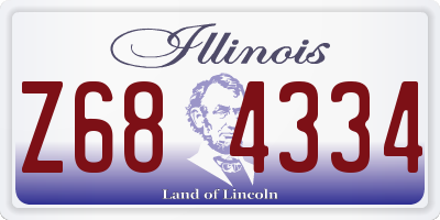 IL license plate Z684334