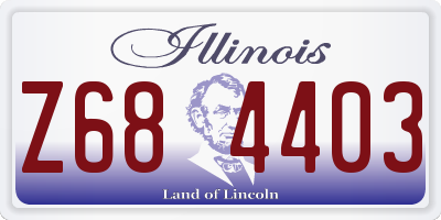 IL license plate Z684403
