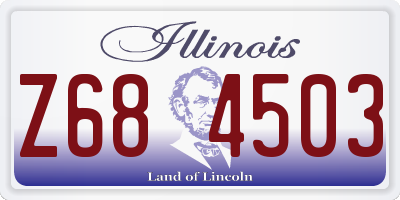 IL license plate Z684503