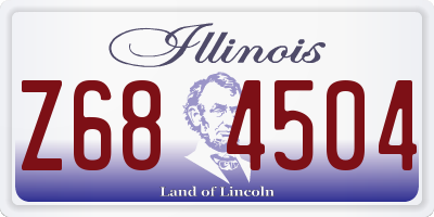 IL license plate Z684504