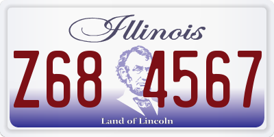 IL license plate Z684567