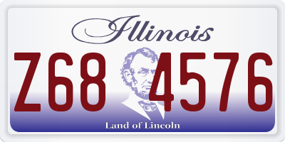 IL license plate Z684576