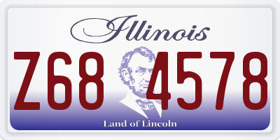 IL license plate Z684578
