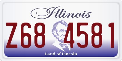 IL license plate Z684581
