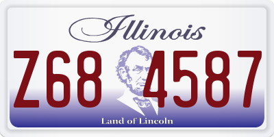 IL license plate Z684587