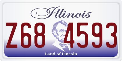 IL license plate Z684593