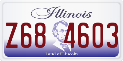 IL license plate Z684603