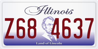 IL license plate Z684637