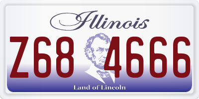 IL license plate Z684666