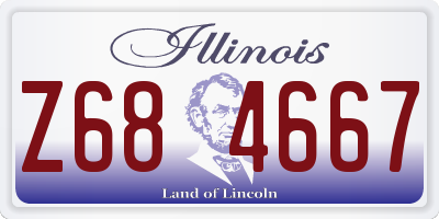 IL license plate Z684667