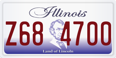 IL license plate Z684700