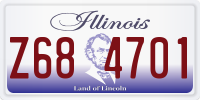 IL license plate Z684701