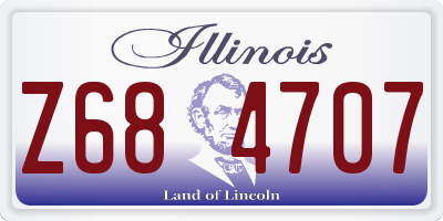 IL license plate Z684707