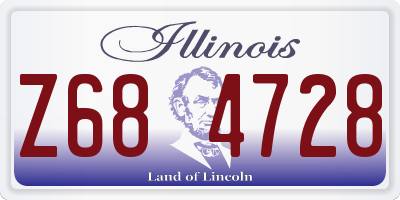 IL license plate Z684728