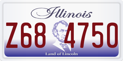 IL license plate Z684750