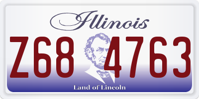 IL license plate Z684763