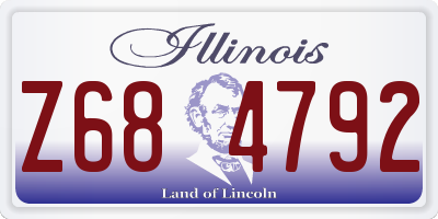 IL license plate Z684792