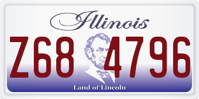 IL license plate Z684796