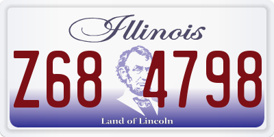 IL license plate Z684798