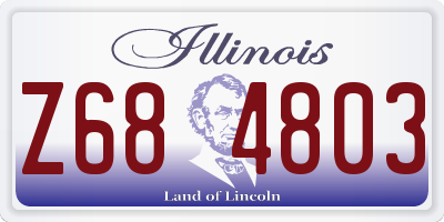 IL license plate Z684803
