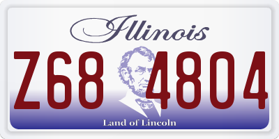IL license plate Z684804