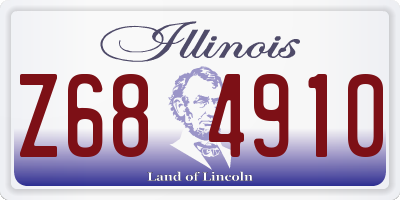 IL license plate Z684910