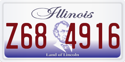 IL license plate Z684916
