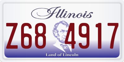 IL license plate Z684917