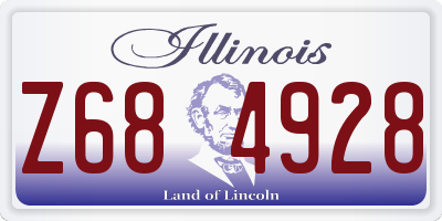 IL license plate Z684928