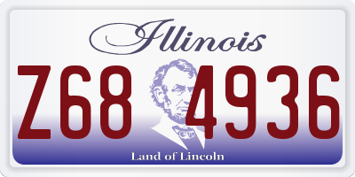 IL license plate Z684936