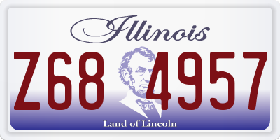 IL license plate Z684957