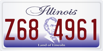 IL license plate Z684961