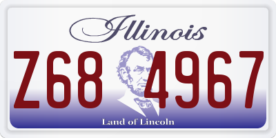 IL license plate Z684967