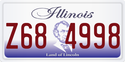 IL license plate Z684998