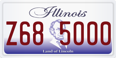 IL license plate Z685000