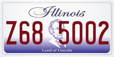 IL license plate Z685002