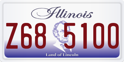 IL license plate Z685100