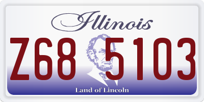 IL license plate Z685103