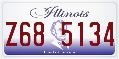 IL license plate Z685134