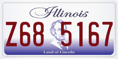 IL license plate Z685167