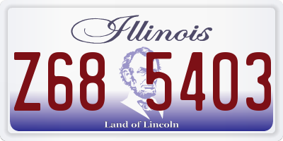 IL license plate Z685403