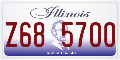 IL license plate Z685700