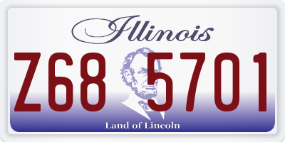 IL license plate Z685701