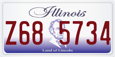 IL license plate Z685734