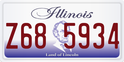 IL license plate Z685934